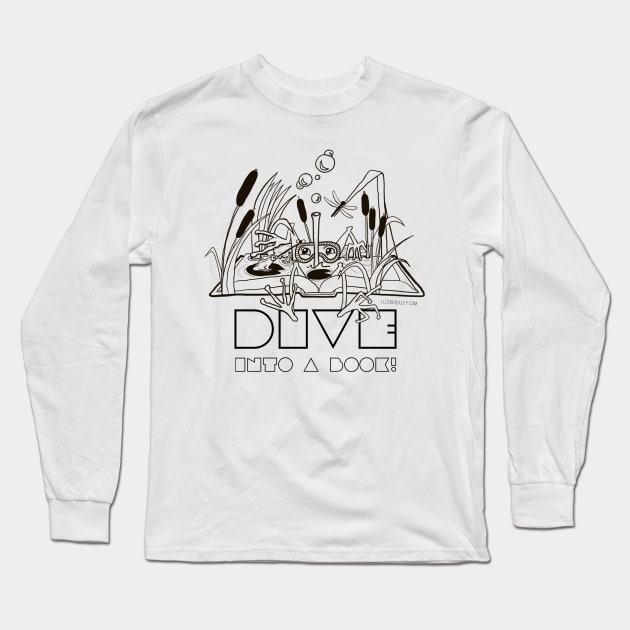 Dive Into A Book Long Sleeve T-Shirt by LizSkiHealey1